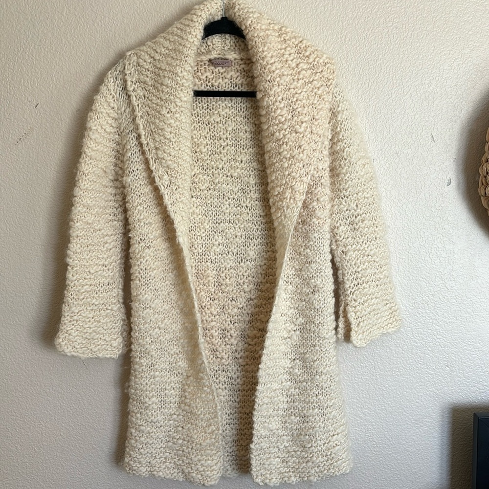 Cristi Conaway hand knits wool cardigan
